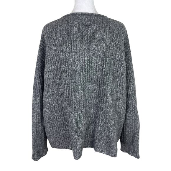 Jenni Kayne Ranch Fisherman Sweater 100% Cashmere Grey Roll Neck Size Large - Picture 6 of 9